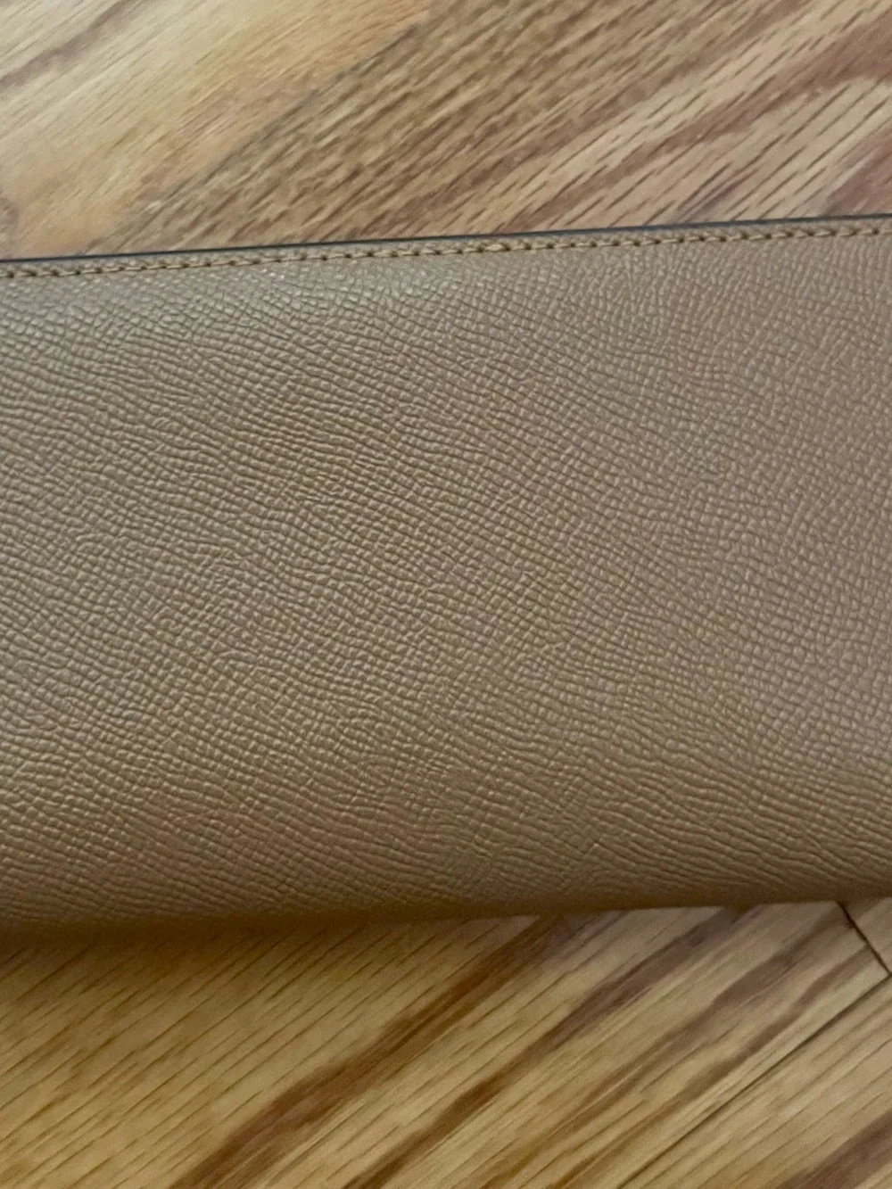 Coach Brown Zip-Around Continental Wallet with Silver Logo